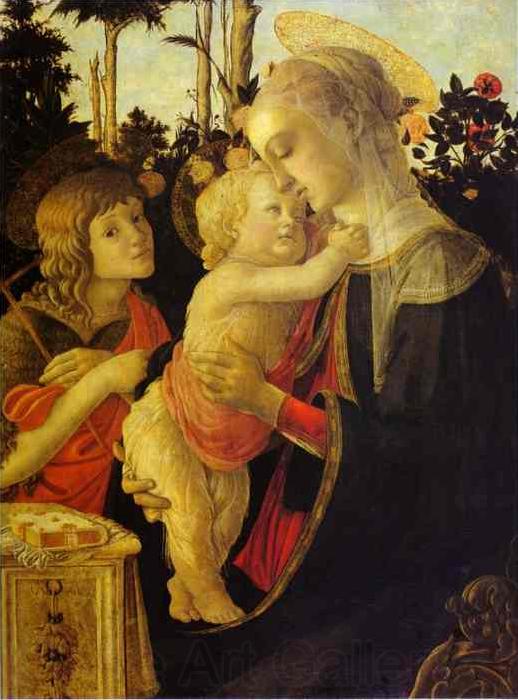 Sandro Botticelli The Virgin and Child The Virgin and Child The Virgin and Child with John the Baptist Spain oil painting art